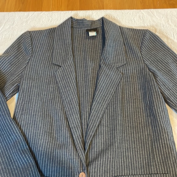 La Bene vintage, women’s suit, blazer, jacket, gray polyester, Orlon blend 9 /10 - Picture 6 of 12